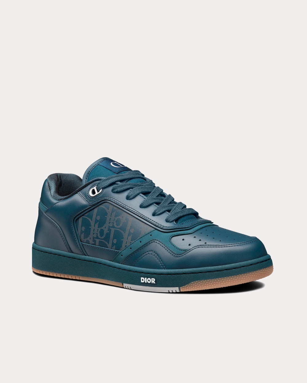 World Tour B27 Navy Blue Dior Oblique Galaxy Leather with Smooth Calfskin and Suede Low Top Sneakers
