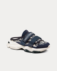 D-Wander Deep Blue Dior Oblique Technical Fabric Slip On Sneakers