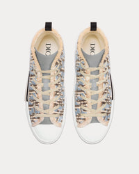 B23 Greige Dior Oblique Tapestry High Top Sneakers
