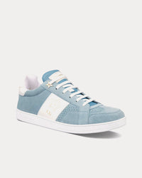 Dior Star Suede & Calfskin Pastel Blue / White Low Top Sneakers