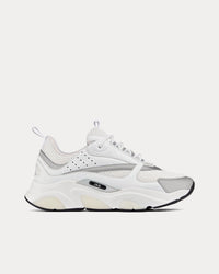 B22 Technical Mesh & Calfskin White / Silver-Tone Low Top Sneakers