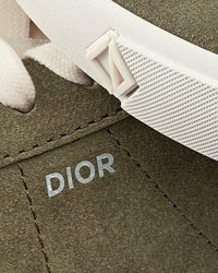 B101 Nubuck Calfskin Khaki Low Top Sneakers