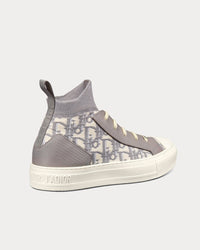 Walk'N'Dior Gray Dior Oblique Technical Mesh Low Top Sneakers