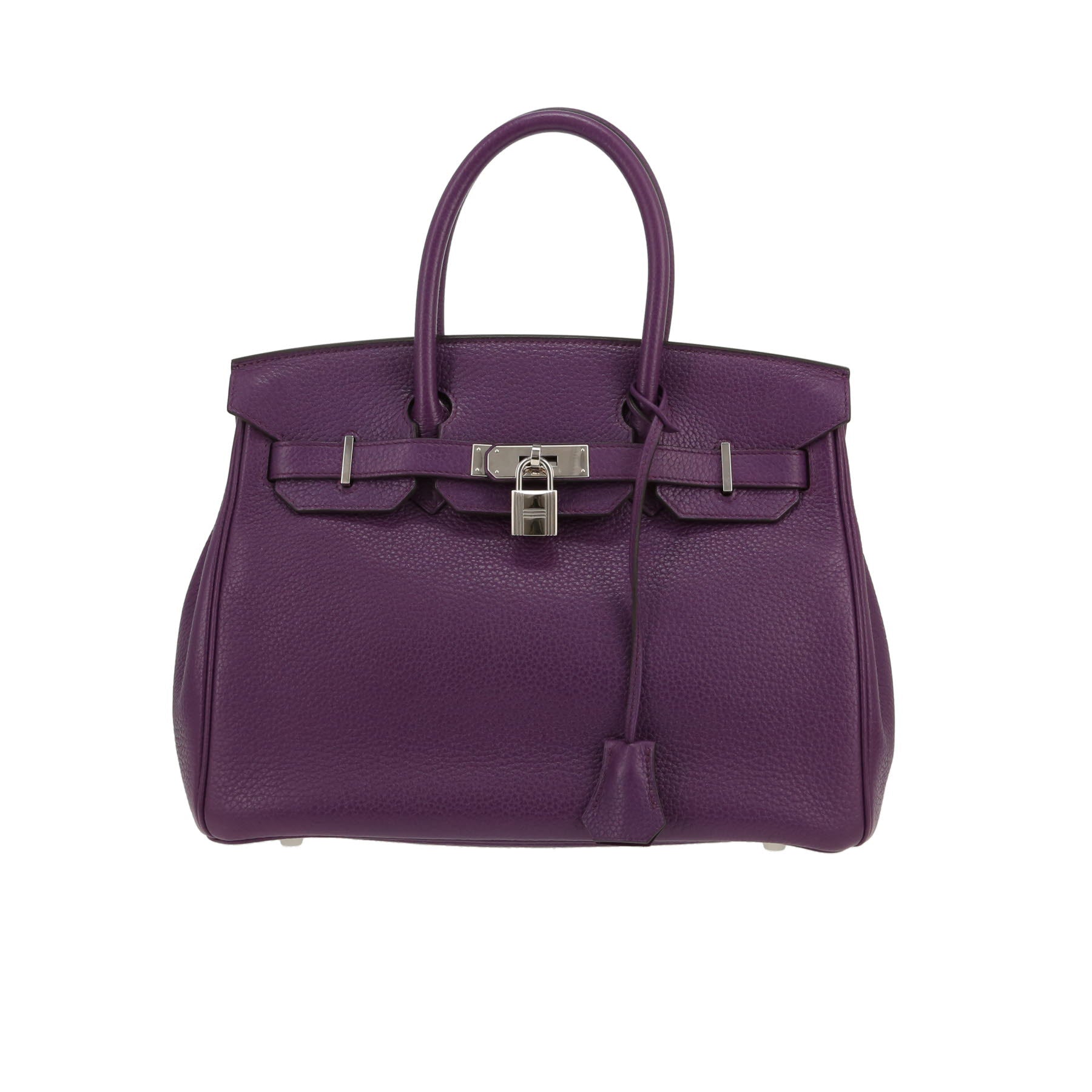 Birkin 30 cm handbag in purple togo leather