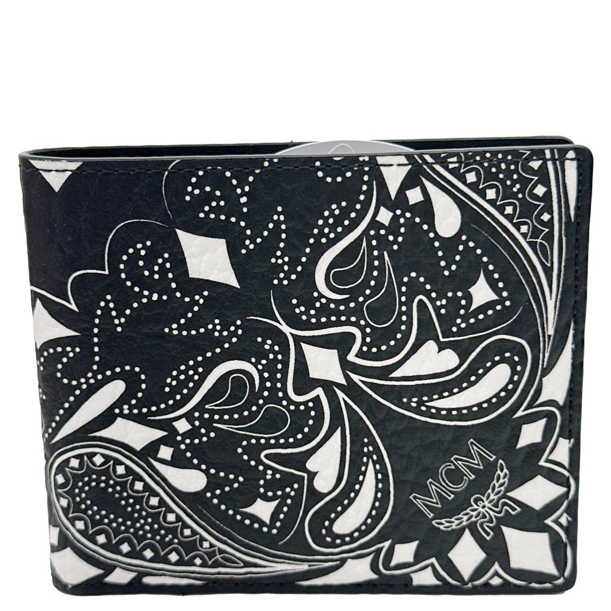 MCM Aren Bandana Leather Bifold Men's Wallet Black