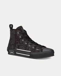 B23 Black Maxi Dior Oblique Jacquard High Top Sneakers