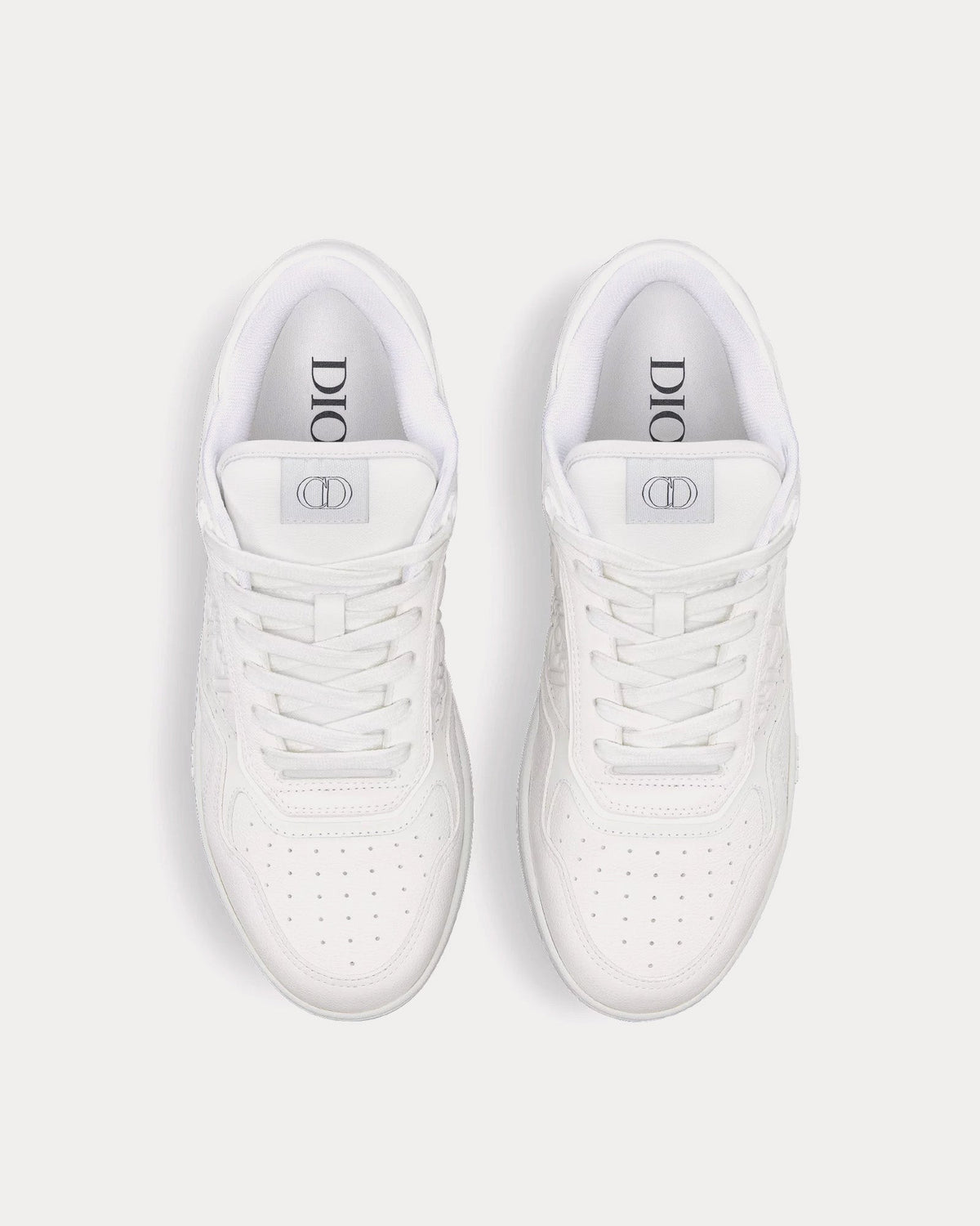 B27 Grained Calfskin & Dior Gravity Leather White Low Top Sneakers