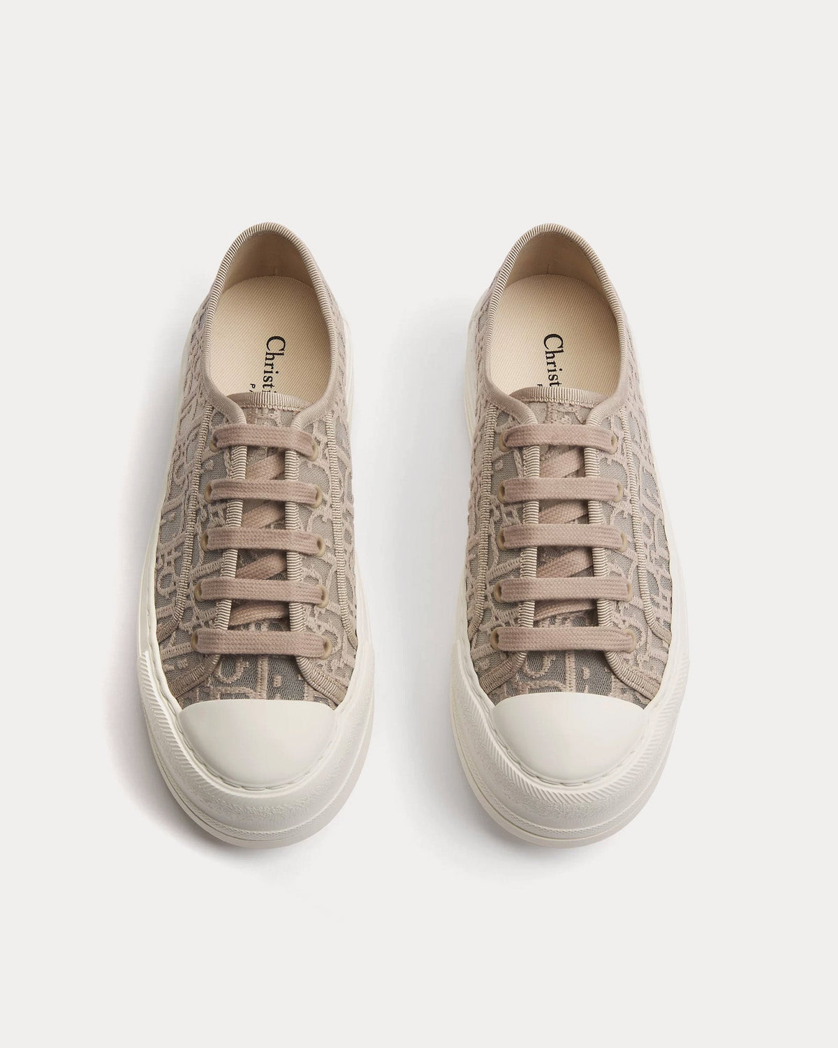 Walk'n'Dior Platform Embroidered Mesh Trench Low Top Sneakers