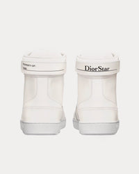 Dior Star Calfskin & Suede White High Top Sneakers