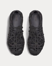 Dior Warp Black Cosmo Rubber with Warped Cannage Motif Sandals