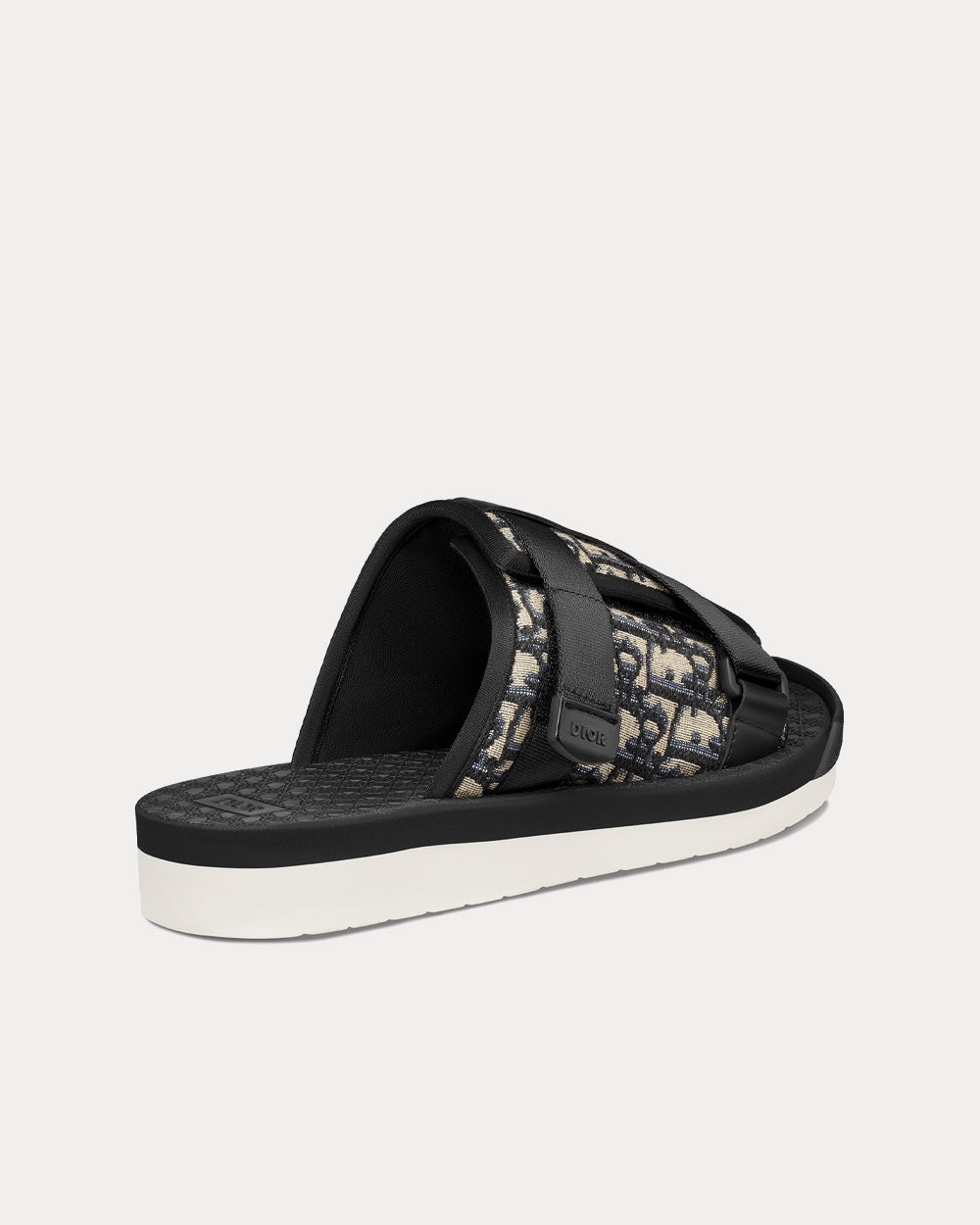 Alpha Sandal Beige and Black Dior Oblique Jacquard Slip Ons