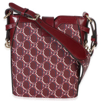 Red Multicolor Monogram Grained Calfskin Mini Shadow Bucket Bag