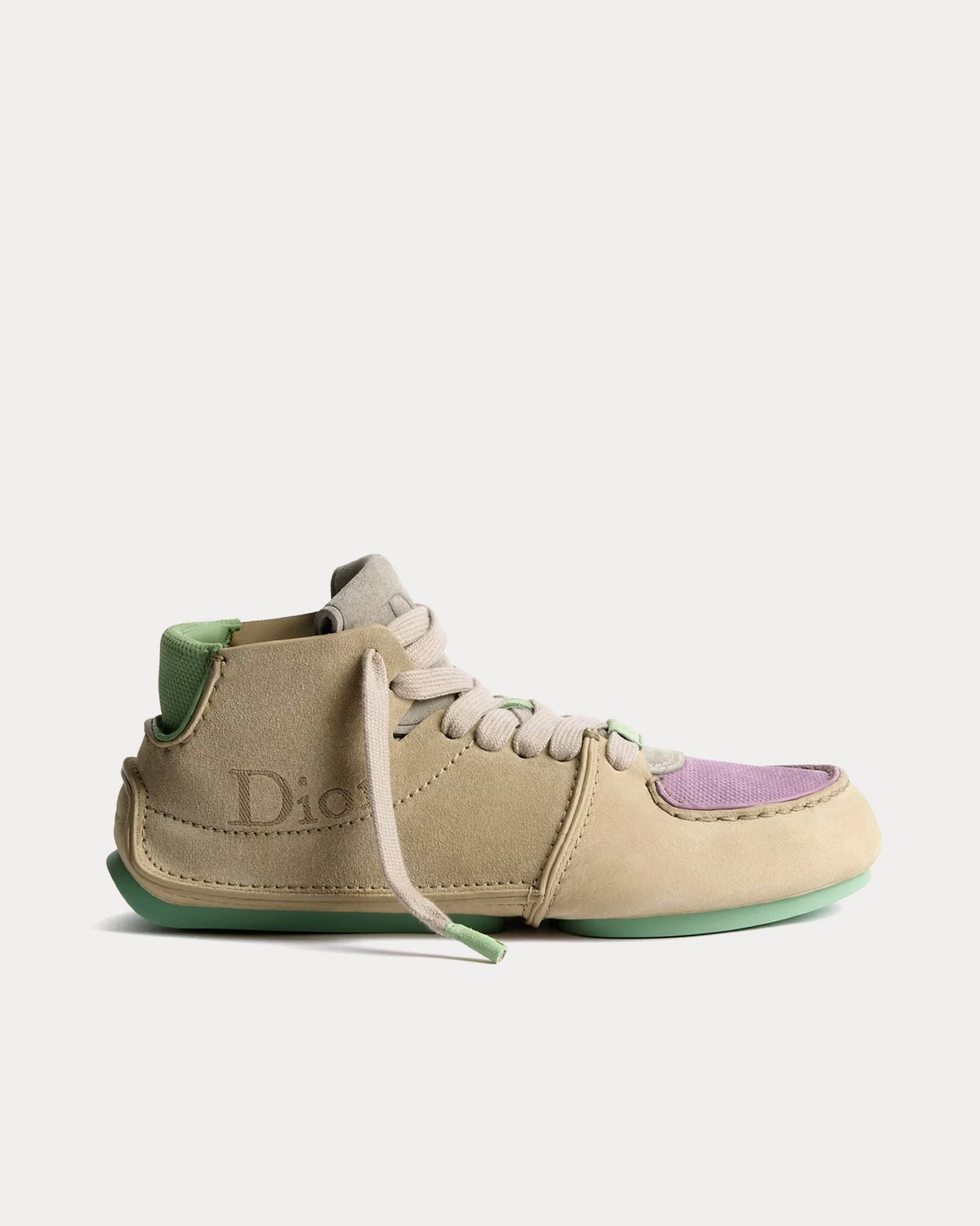 Roadie in Nubuck & Suede Beige / Green / Purple Boots