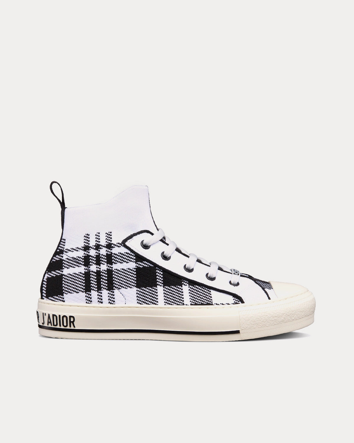 Walk'n'Dior Black and White Check'n'Dior Technical Mesh High Top Sneakers