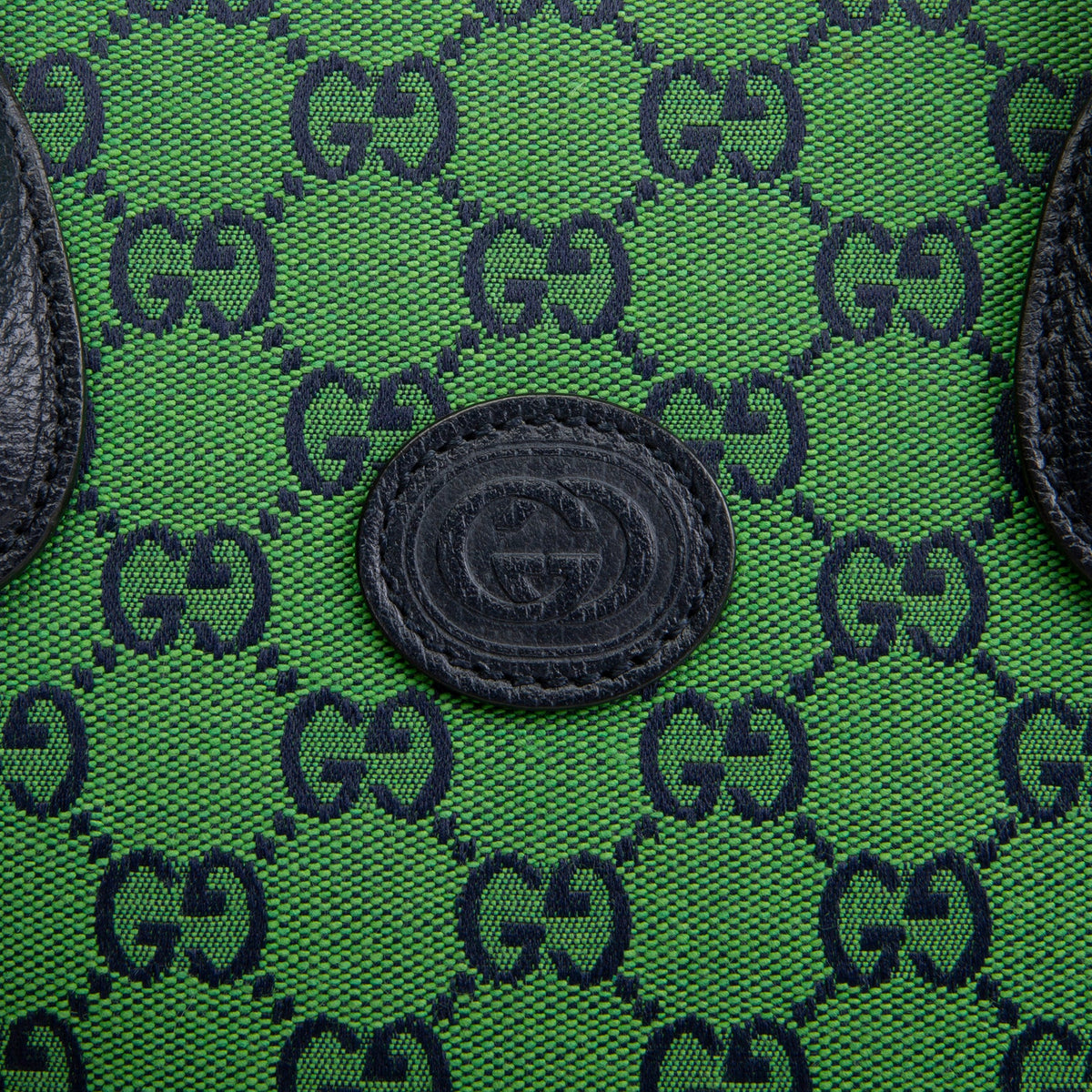 GG Canvas Interlocking G Tote Bag - Green