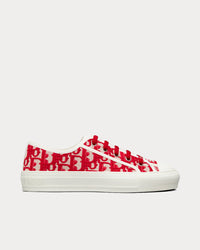 Walk'n'Dior Raspberry Dior Oblique Embroidered Cotton Low Top Sneakers