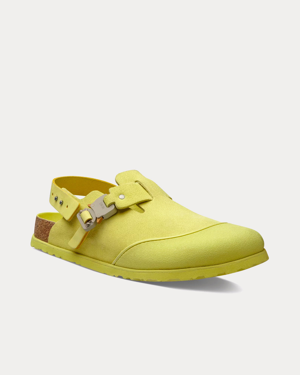 Tokio Mule Pastel Yellow Nubuck Calfskin Slip Ons