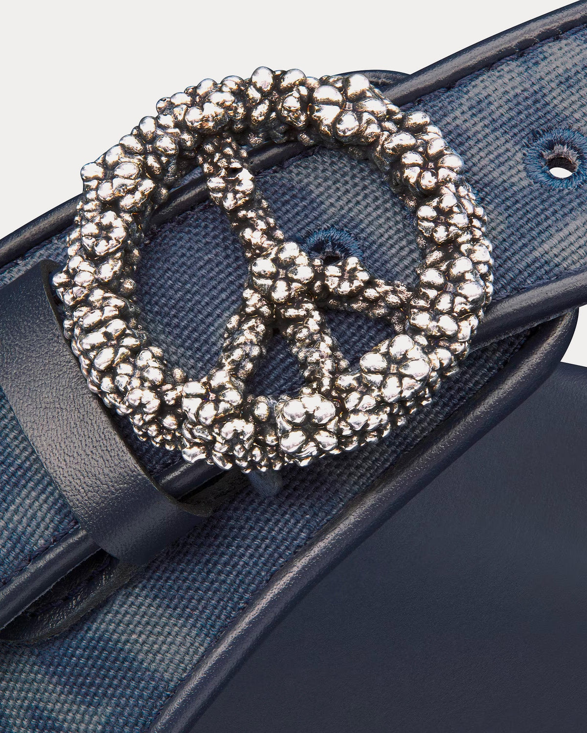 Dior Tears Aqua Blue Dior Oblique and Peace Sign Dior Tears Denim Sandals