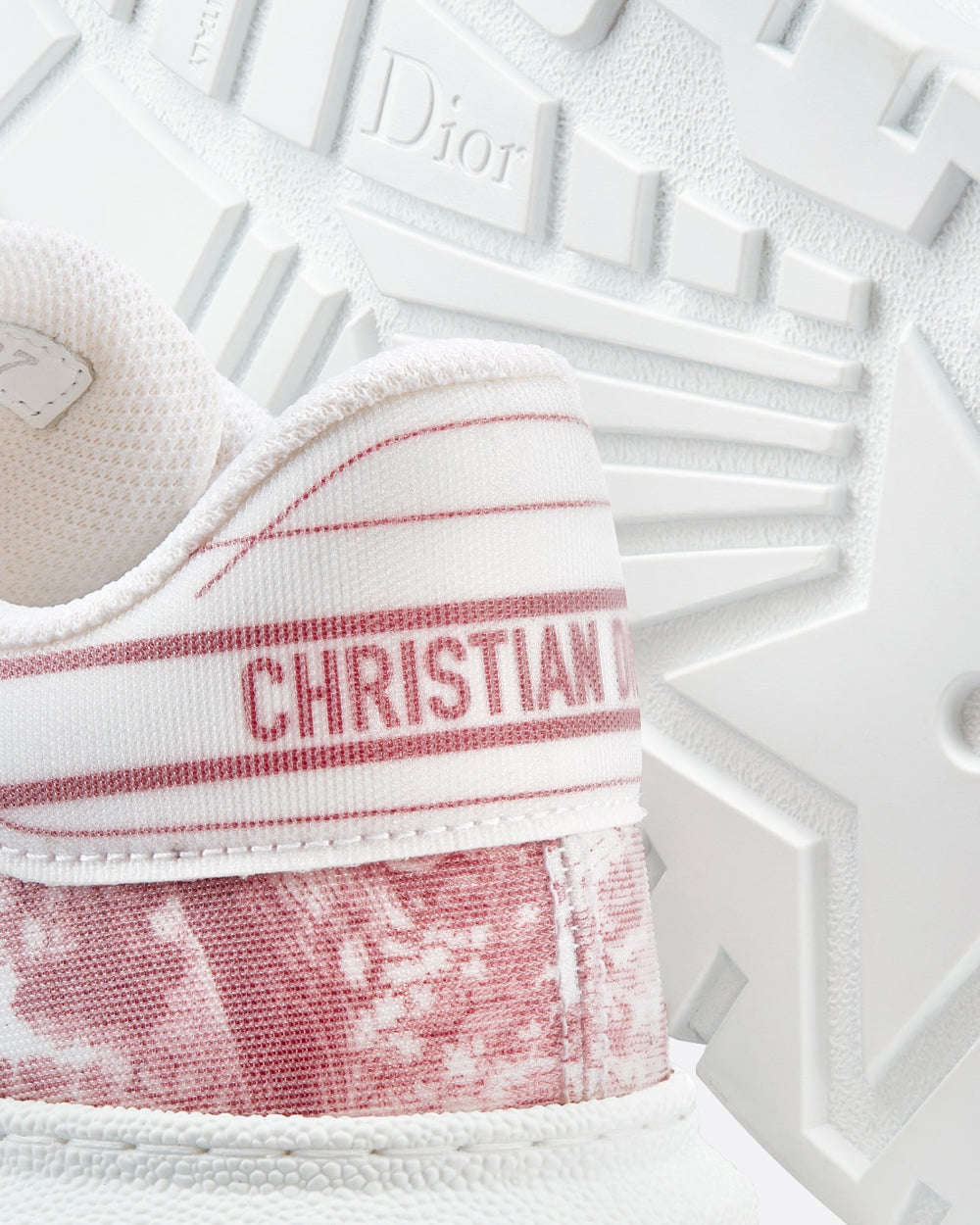 Addict Raspberry Toile de Jouy Technical Fabric Low Top Sneakers