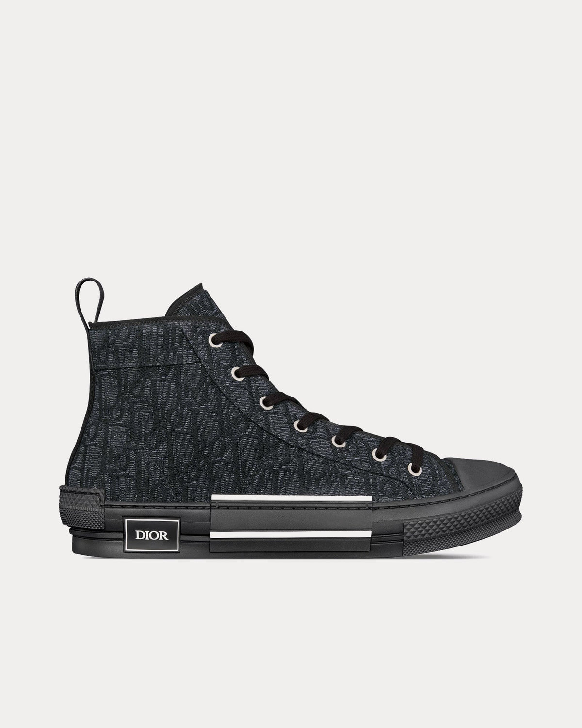 B23 Dior Oblique Jacquard Black High Top Sneakers