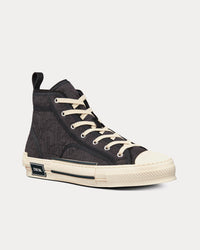 B23 Black Dior Oblique Kumo High Top Sneakers