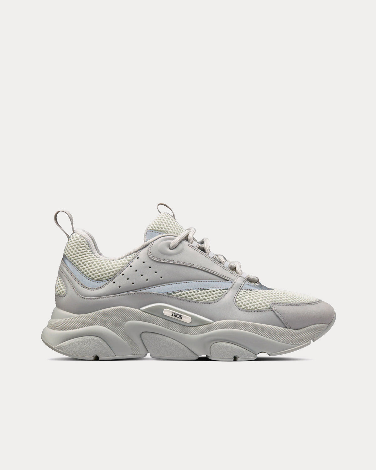 B22 Technical Mesh & Smooth Calfskin Dior Gray Low Top Sneakers