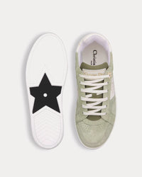 Dior Star Suede & Calfskin Peyote Green / White Low Top Sneakers