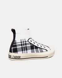 Walk'n'Dior Black and White Check'n'Dior Technical Mesh High Top Sneakers