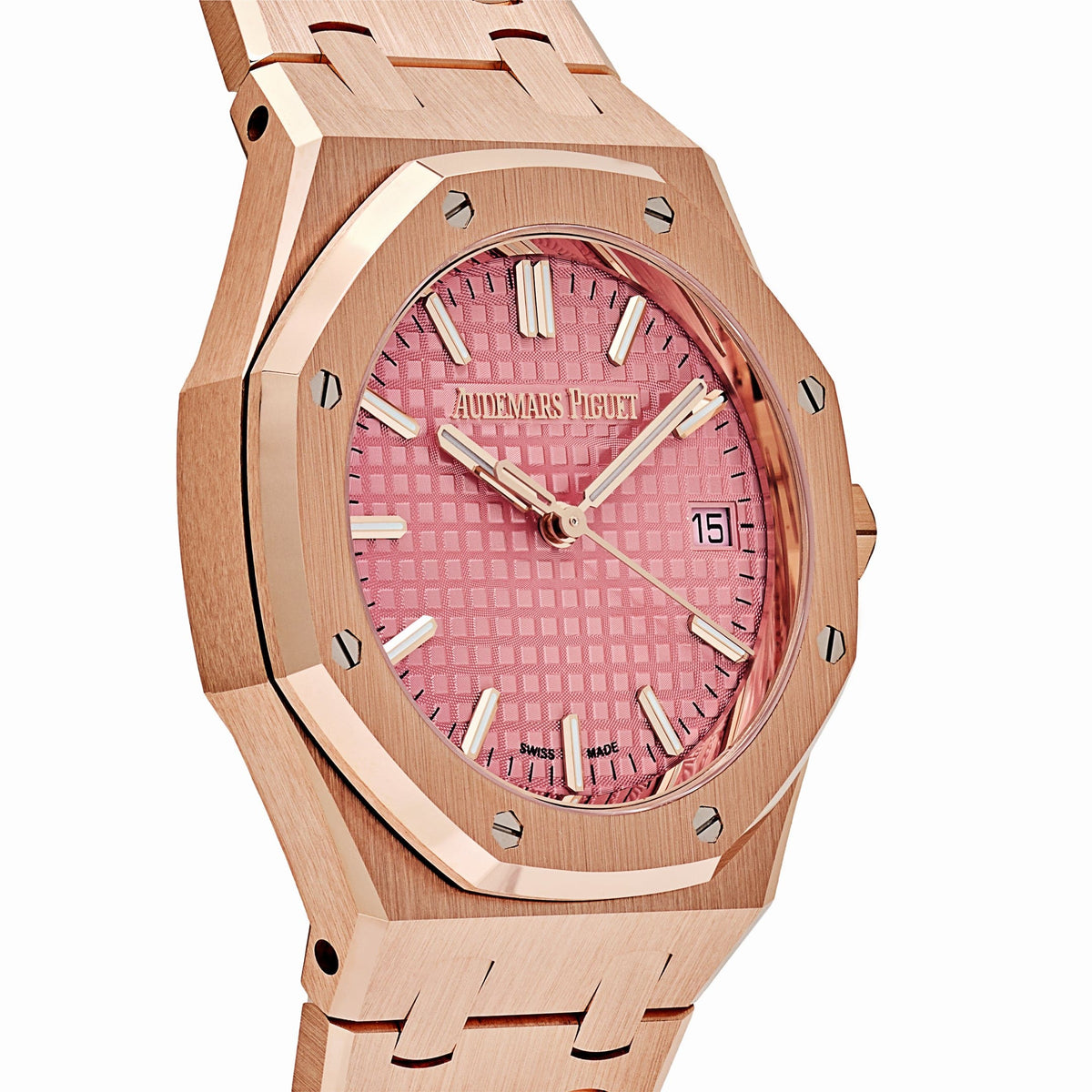 Audemars Piguet Royal Oak 77450OR.OO.1361OR.01 'Ladies' Rose Gold Pink Dial (2025)