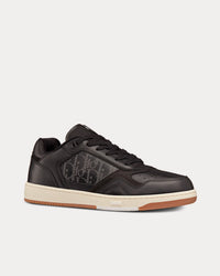 B27 Black Smooth Calfskin and Dior Oblique Galaxy Leather Low Top Sneakers