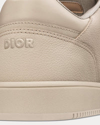 B27 Beige Grained Calfskin and Beige Dior Gravity Leather Low Top Sneakers