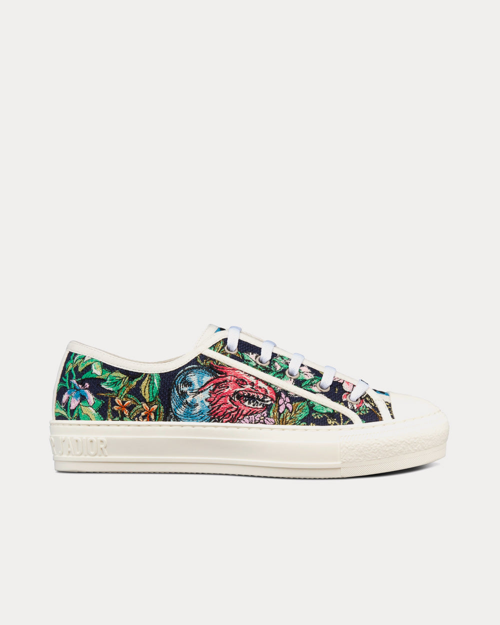 Walk'n'Dior Black Multicolor D-Constellation Embroidered Cotton Low Top Sneakers