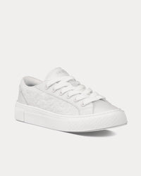 B33 White Grained Calfskin and White Dior Gravity Leather Low Top Sneakers