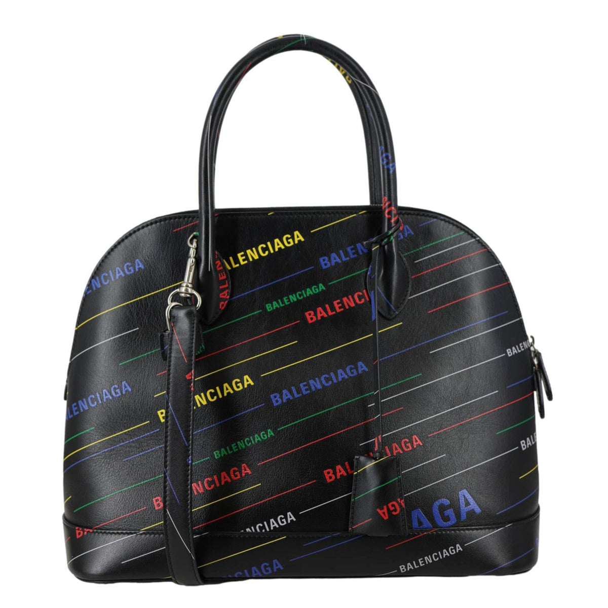 BALENCIAGA Ville XXS Calfskin Leather Top Handle Crossbody Bag Black
