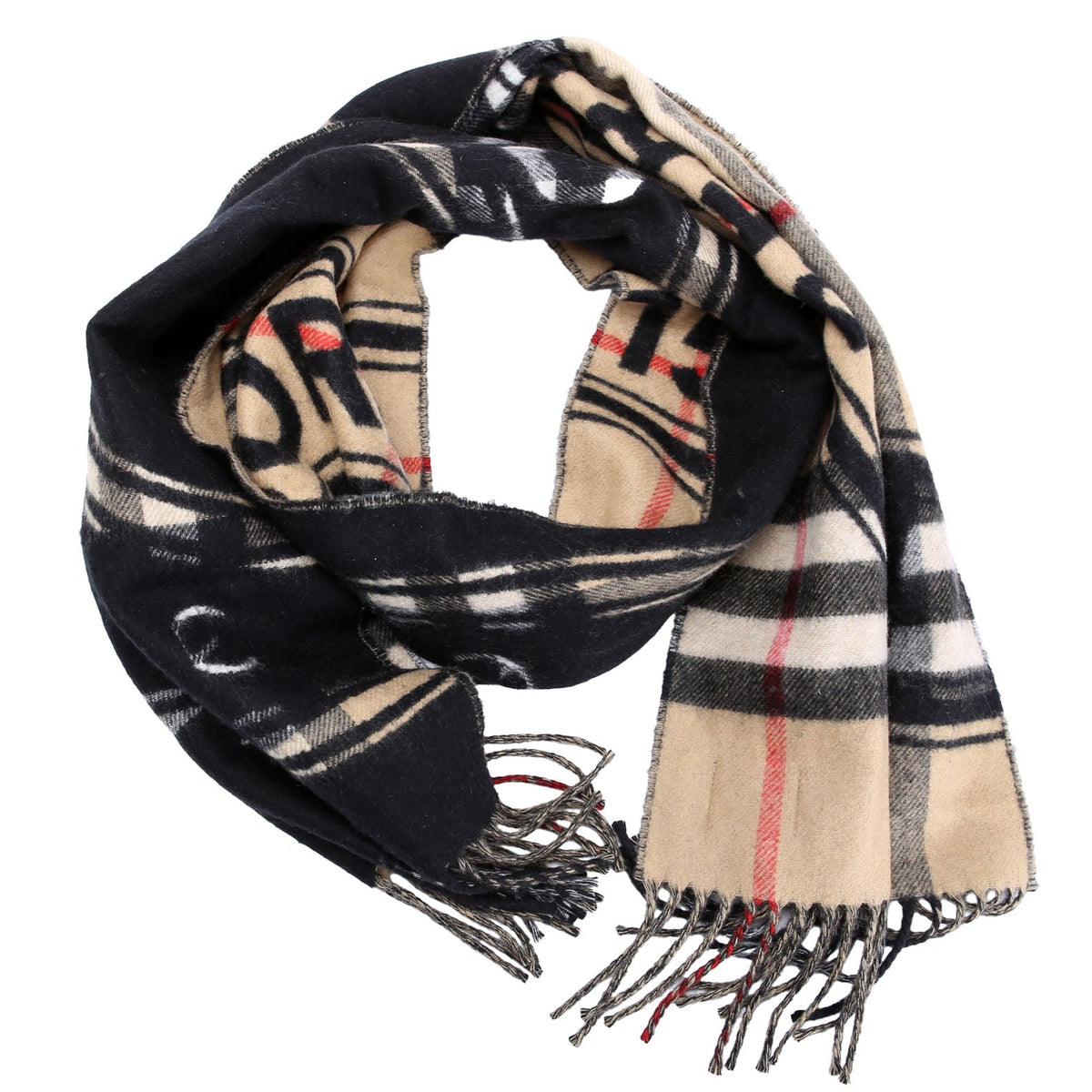 Montage Logo Cashmere Scarf