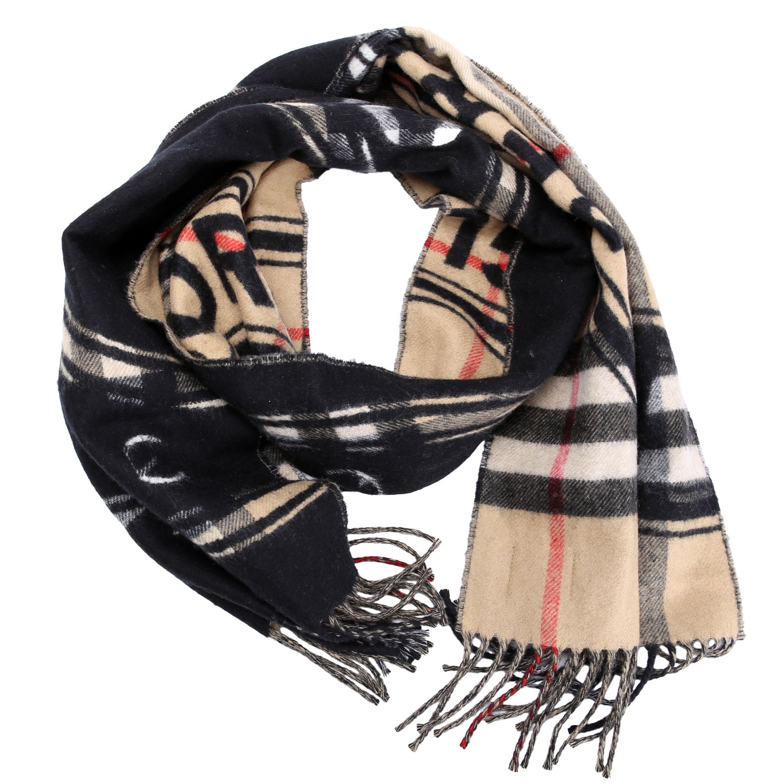 Montage Logo Cashmere Scarf
