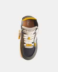 Roadie in Nubuck & Suede Grey / Navy Blue / Yellow Boots