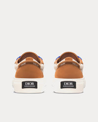 B33 Brown and Cream Dior Oblique Jacquard and Brown Suede Low Top Sneakers