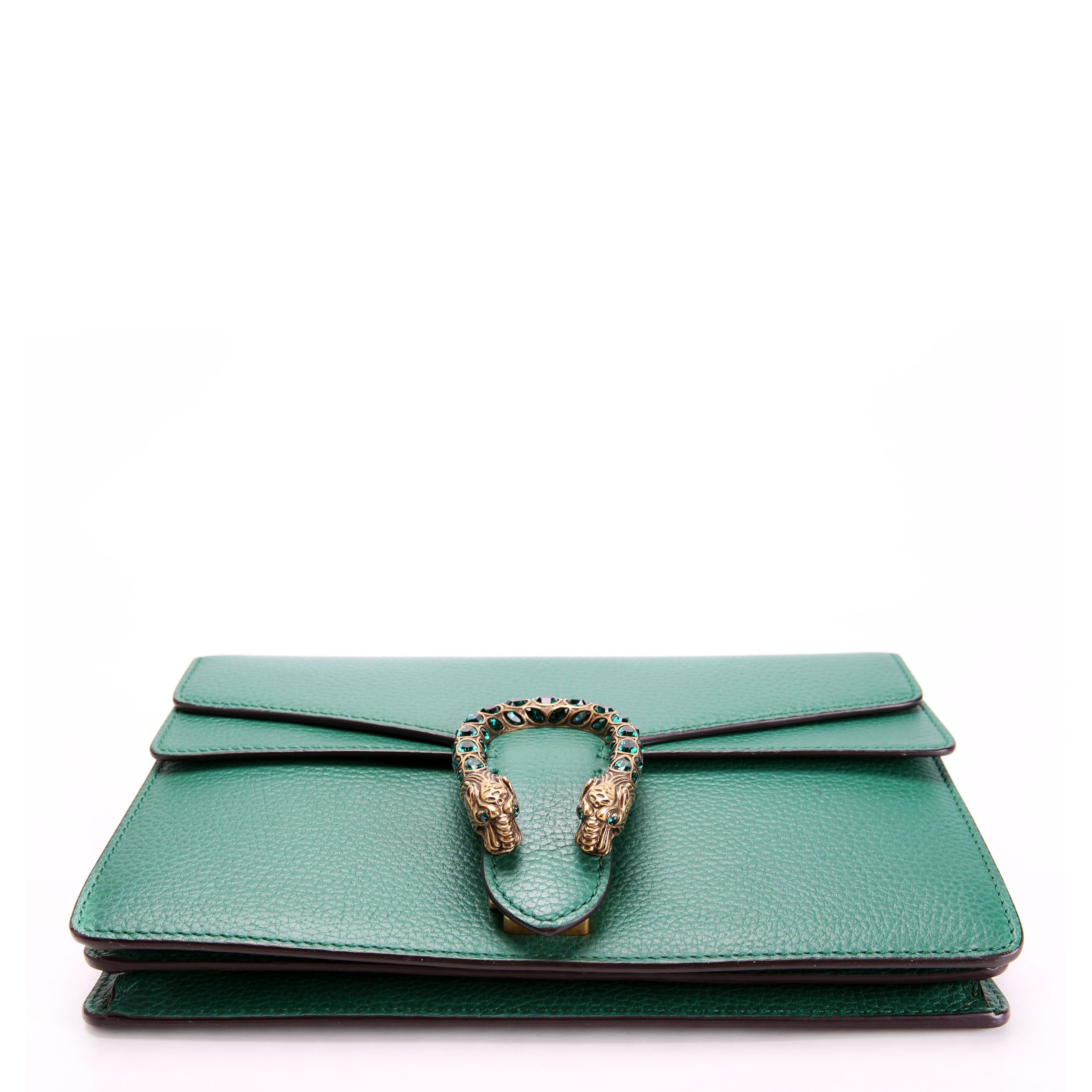 400249 Dionysus Leather Shoulder Small Green