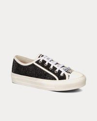 Walk'n'Dior Black Cotton Embroidered with Strass Low Top Sneakers