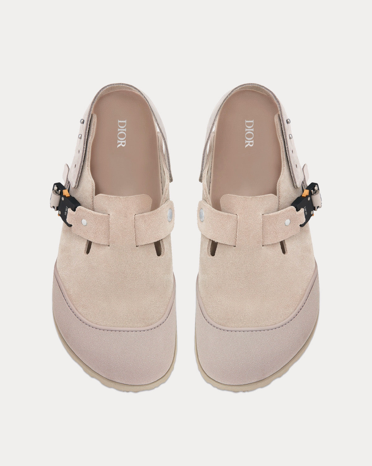 Tokio Greige Nubuck Calfskin Mules