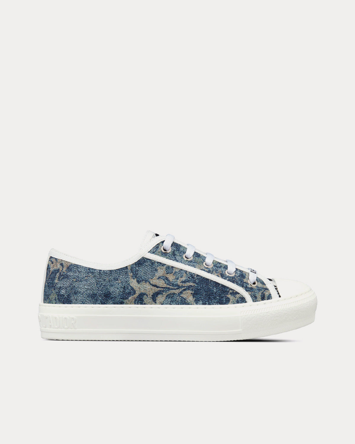 Walk'n'Dior Duck Blue Dior Brocart Embroidered Denim Low Top Sneakers
