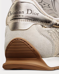 D-Sketch Crinkled Lambskin & Laminated Calfskin Gold-Tone Low Top Sneakers