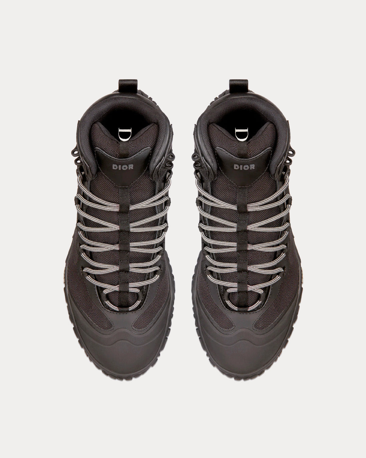 Diorizon Hiking Ankle Boot Black Technical Mesh and Rubber High Top Sneakers