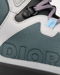 Diorizon Hiking Ankle Boot Green-Gray Technical Mesh and Black Rubber High Top Sneakers