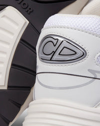 B30 White Mesh and Technical Fabric Low Top Sneakers