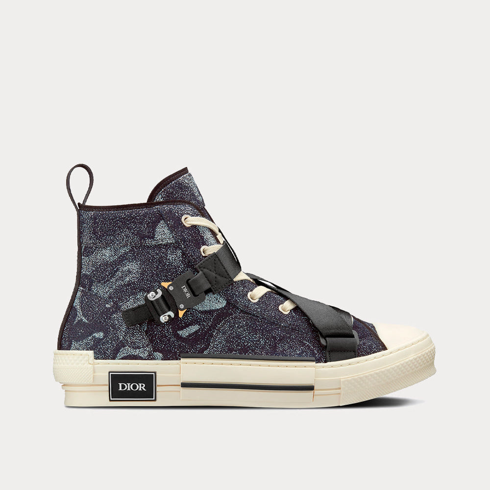 B23 Denim Camouflage Jacquard High Top Sneakers