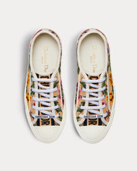 Walk'n'Dior Raffia Embroidered & Dior Petites Fleurs Motif Beige / Multi Low Top Sneakers