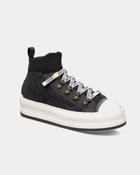 Walk'n'Dior Platform Black Macrocannage Technical Mesh High Top Sneakers