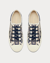 Walk'n'Dior Blue and Off-White Toile de Jouy Embroidered Cotton Low Top Sneakers